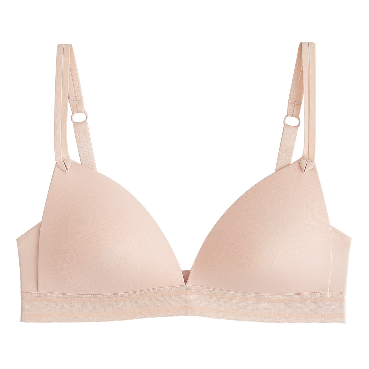 日系无痕桑蚕丝睡眠内衣薄款女无钢圈真丝透气小胸光面大码文胸罩