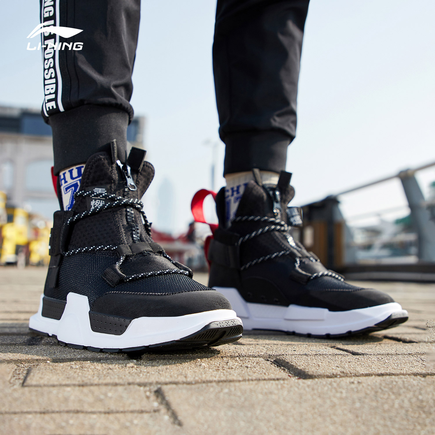 李宁悟道2男鞋2019新款走秀款重燃系列 ws 中帮潮流休闲鞋agbp028