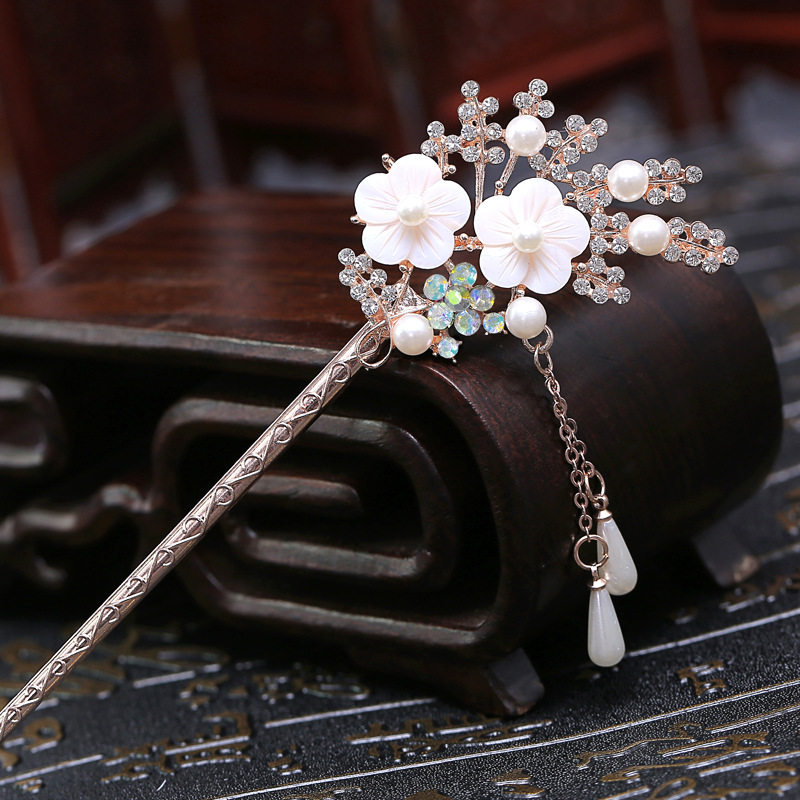 古装发饰成人古风汉服发簪盘发神器古代流苏簪子公主步摇儿童头饰