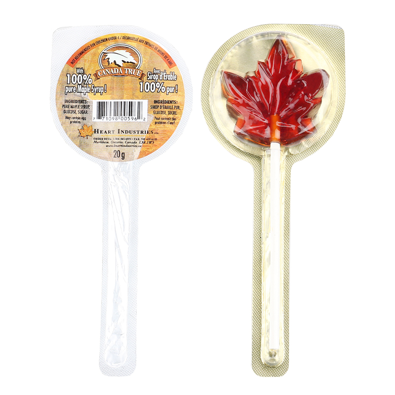 加拿大特产枫叶棒棒糖canadatrue天然糖浆进口零食传统糖果