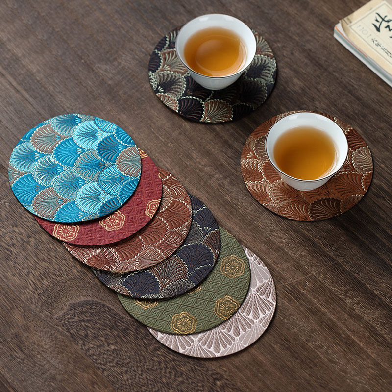 杯垫茶杯哲明锦缎布艺茶垫茶道功夫功夫茶茶托茶道