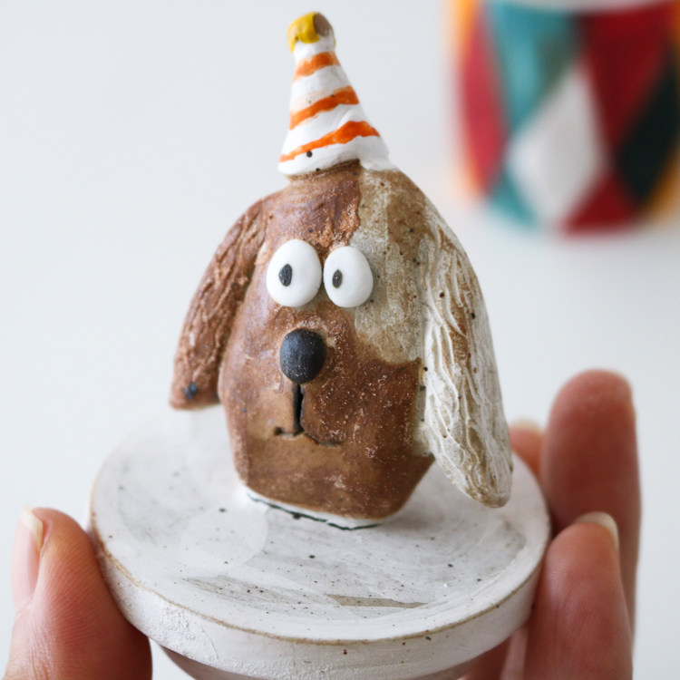 陶土w1962陶瓷手作设计师款手童话世界动物装饰摆件摆件