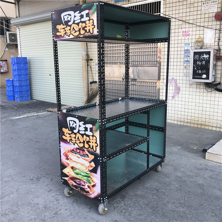 网红车轮小吃车可组装拆卸章鱼丸子餐车