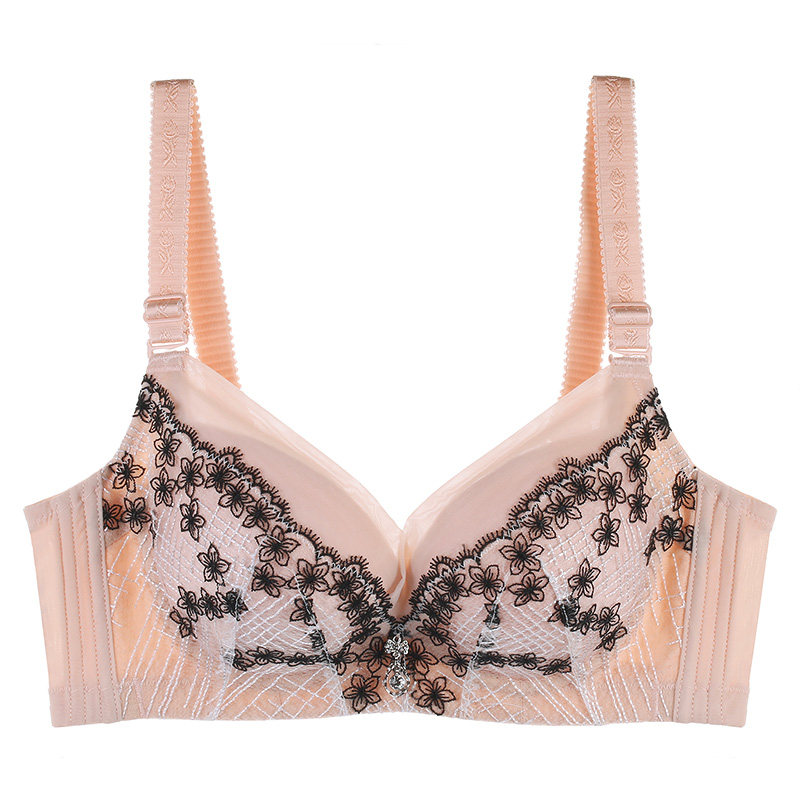 夏娃之秀正品聚拢调整型文胸舒适性感蕾丝加厚胸罩收副乳内衣8008