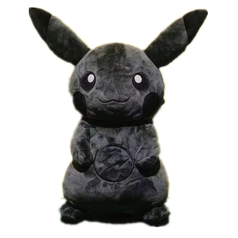 藤原浩正正版皮卡丘公仔黑色闪电联名限量玩偶毛绒布艺类玩具