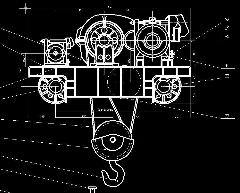小型卷扬机结构设计-5吨桥式起重机起升卷机构2d机械2d