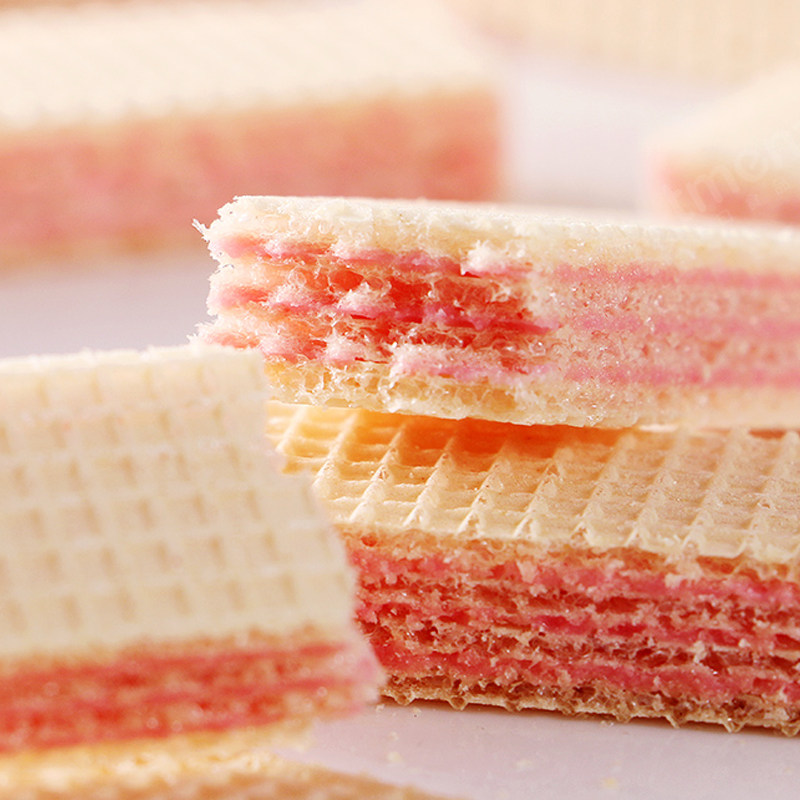 cheesewafer丽芝士纳宝帝奶酪味威化饼干145g印尼进口草莓饼干