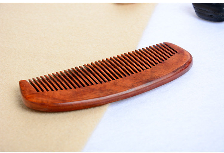 越南红酸枝木梳半圆弯背家用梳子红木梳子