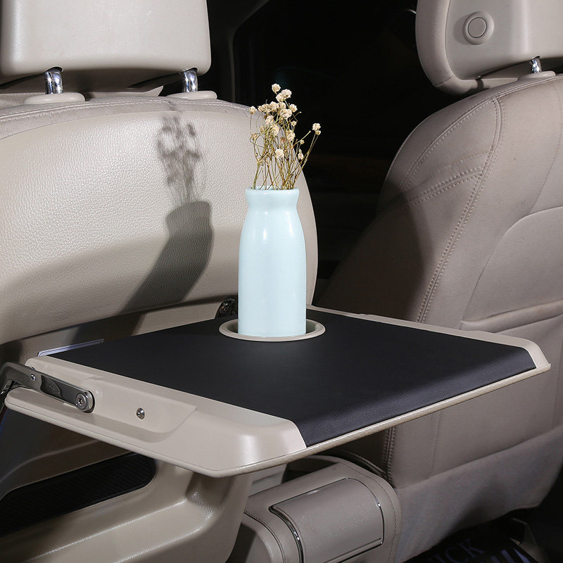 商务车小桌桌子别克gl8办公桌车载折叠桌带水杯车用水杯架