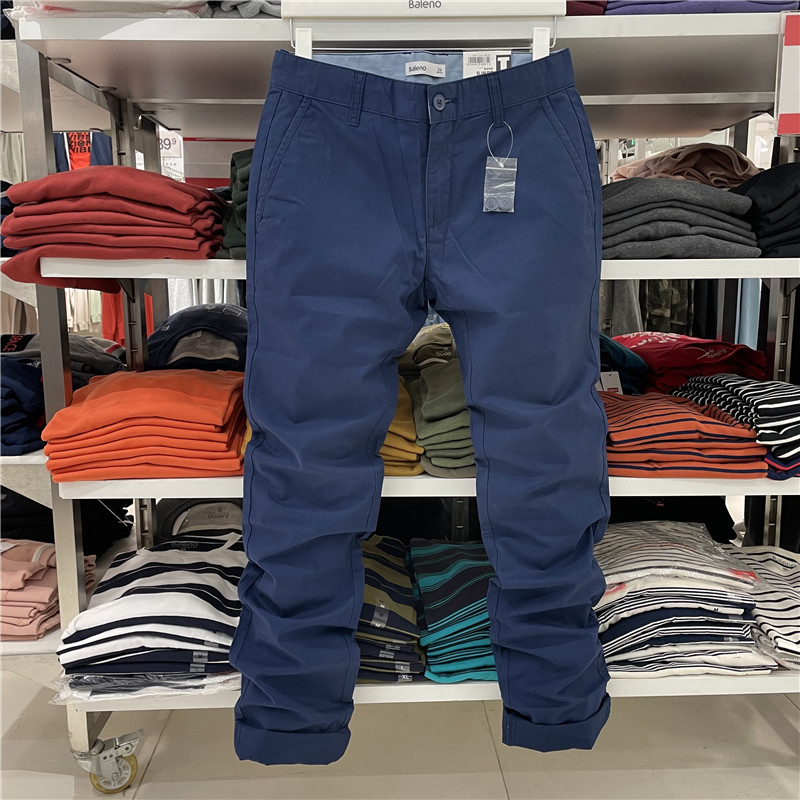 班尼路裤子春夏薄款男装修身纯棉陶瓷磨毛休闲裤男长裤88812018