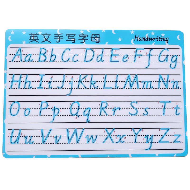 英语小学生儿童英文字母表手写体26个字母大小写abc玩具挂图