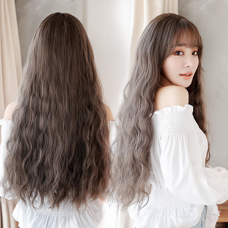 假发刘海水气质长发波纹海水空气女长自然蓬松日常整顶假发
