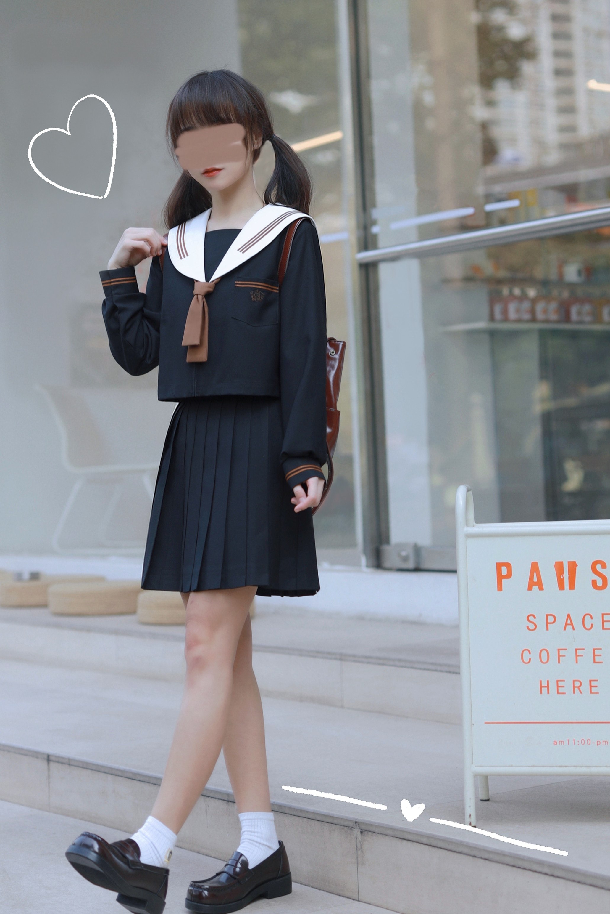 黑身夏服水手制服jk原创old棕栗现货driver学生校服