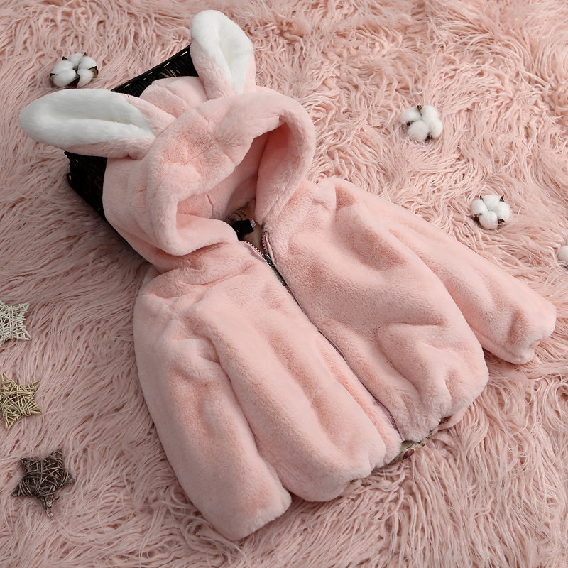 儿童皮草外套女兔毛洋气宝宝秋冬小童女童毛毛可爱超萌婴儿毛绒绒