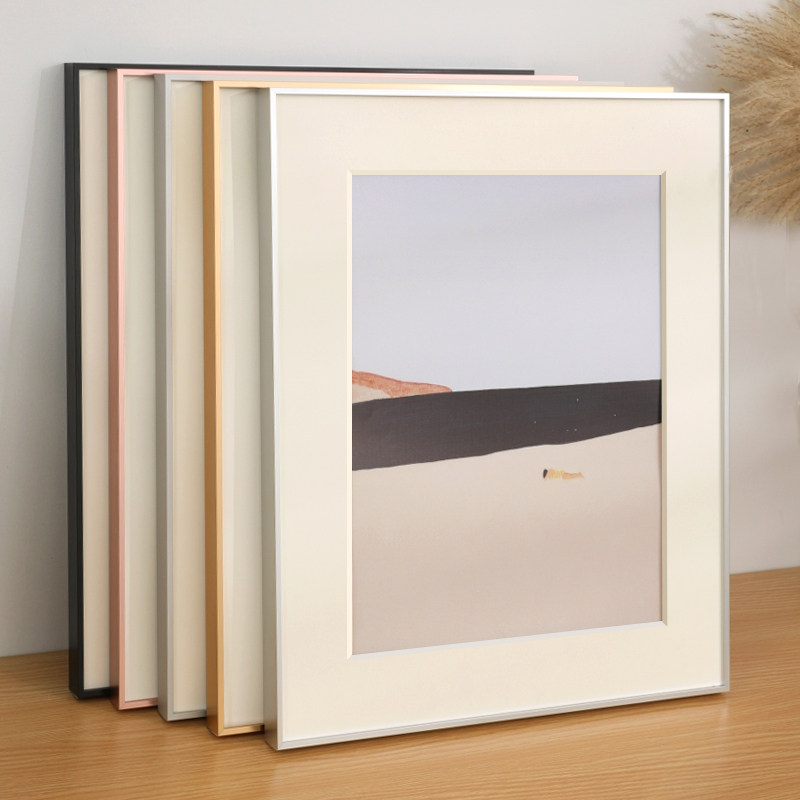 铝合金画框挂墙简约海报相框装裱拼图金属窄边相框