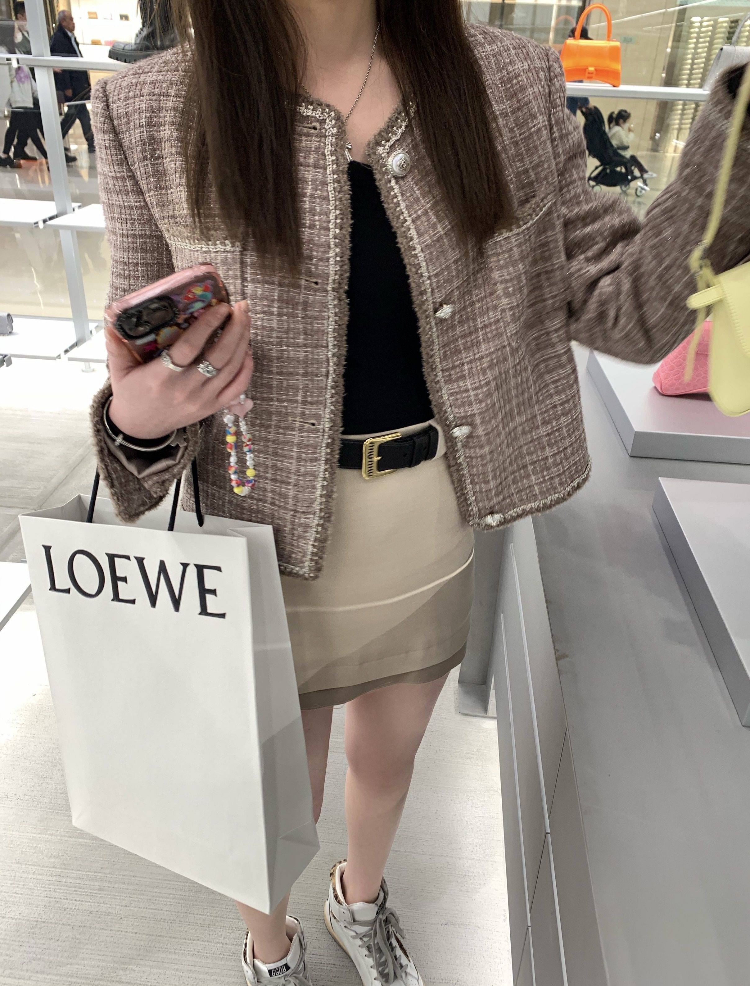 ldac高级包臀版型修身西装半身拼接毛边一下半身裙