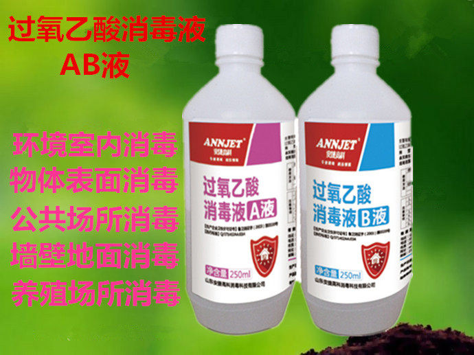 过氧乙酸消毒液二元包装血透机疫源地消毒一元内镜消毒液