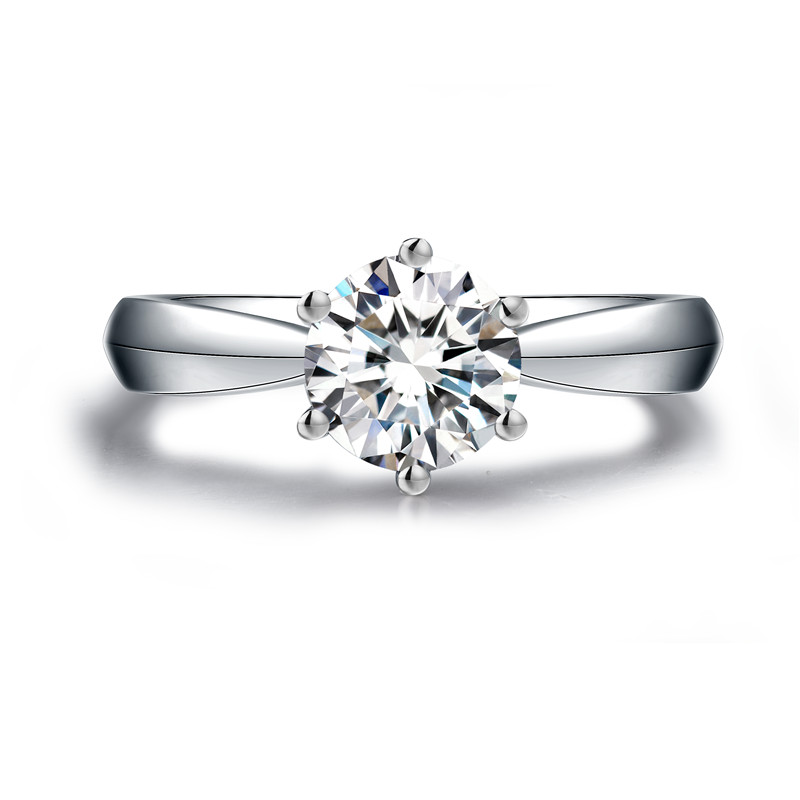 六爪戒托珂兰18k金戒托可定制钻戒女戒夕颜手饰