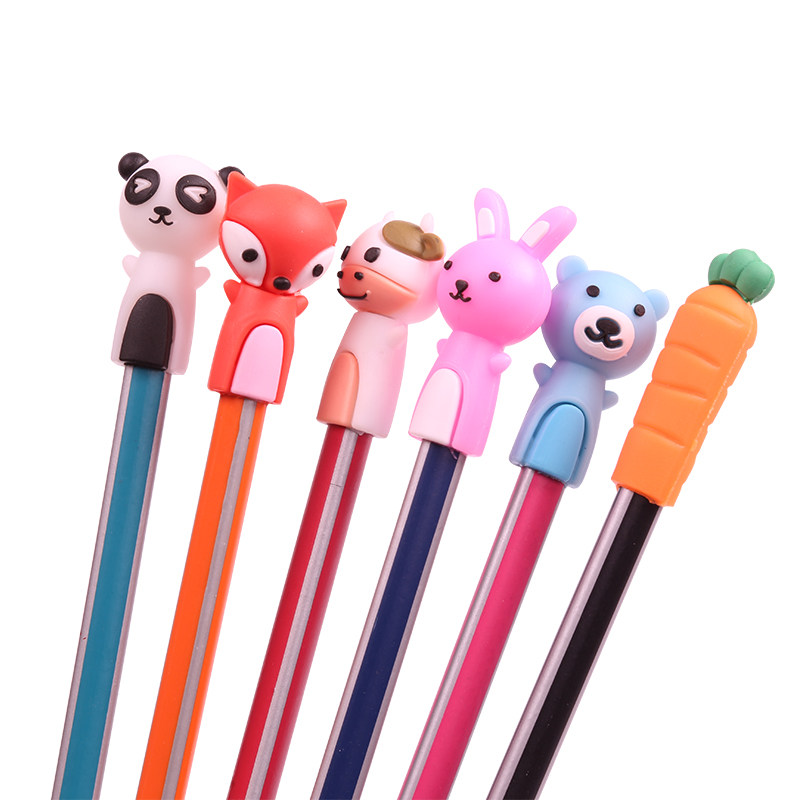 包邮软胶卡通可爱铅笔套学生软笔帽铅笔套动物造型铅笔套15枚笔帽