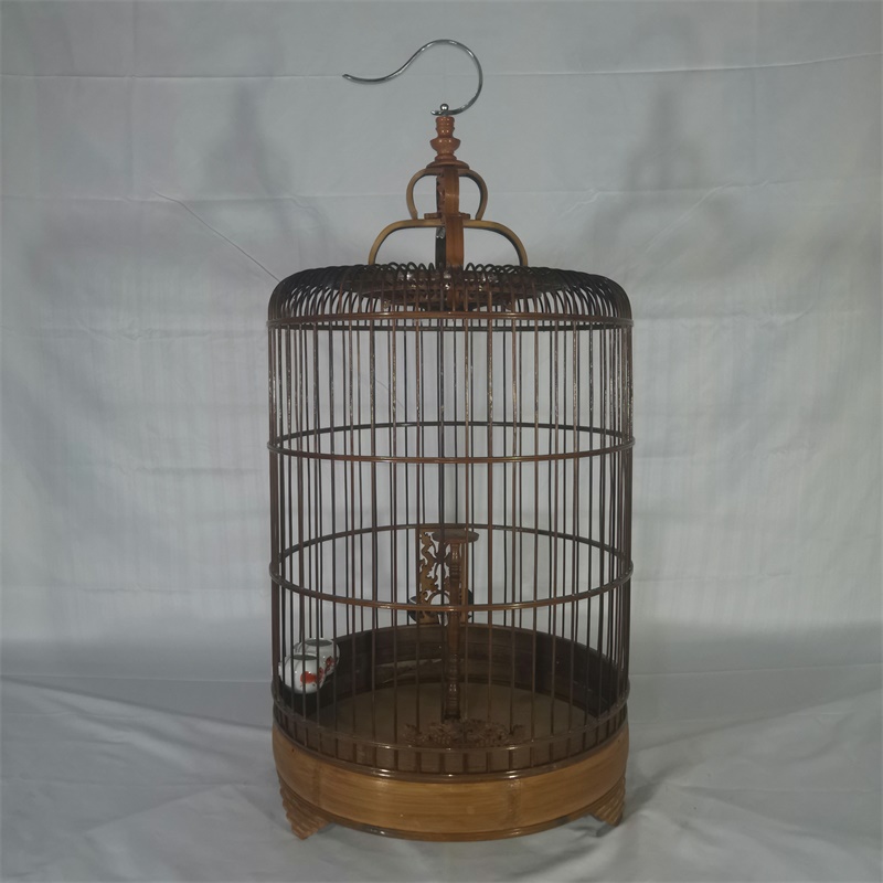 百灵鸟笼包邮百灵鸟竹制专用紫色成品发货全套鸟笼