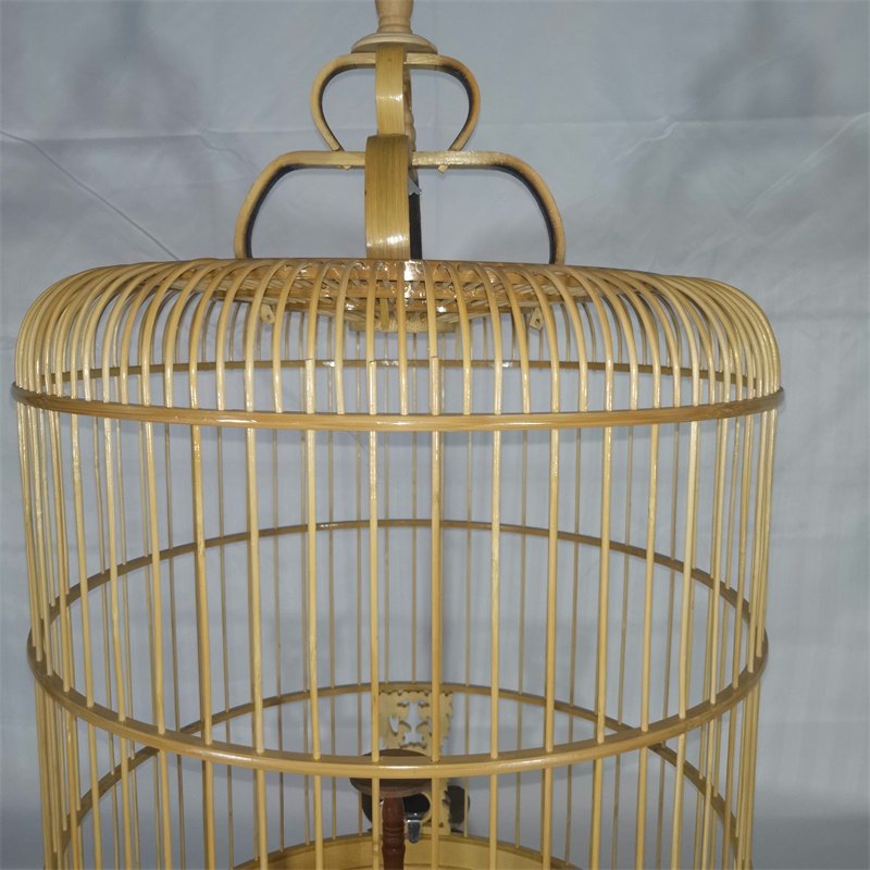百灵鸟笼包邮邢氏手工雕刻刻花加密双顶百灵鸟鸟笼
