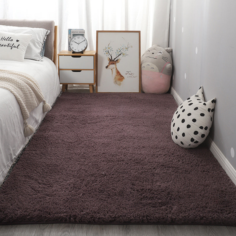 加厚加密羊毛毛绒地毯卧室全铺可爱少女床边地毯