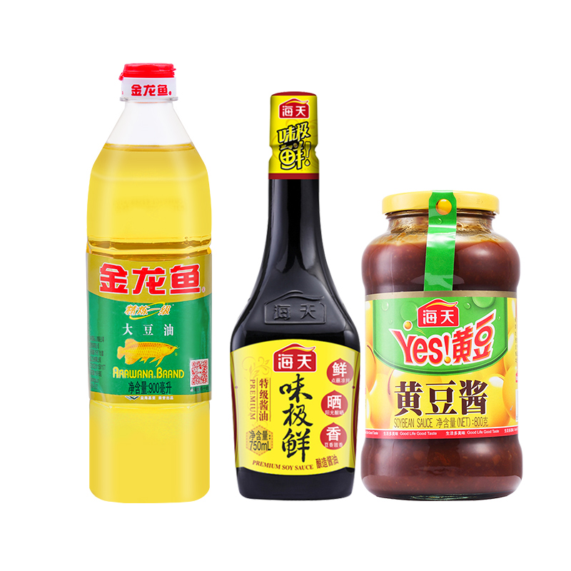 金龙鱼鲜生豆酱黄豆酱酱油味极食用海天组合厨房大豆油