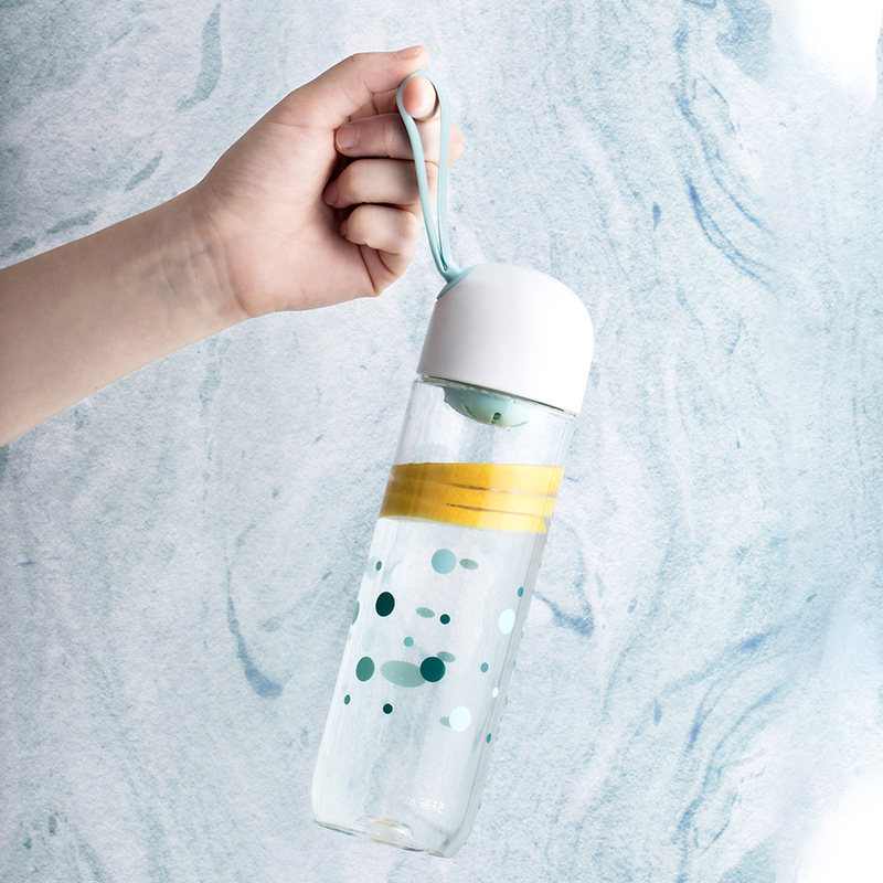 茶花tritan运动水杯男女塑料杯大容量简约清新森系便携随手水瓶子