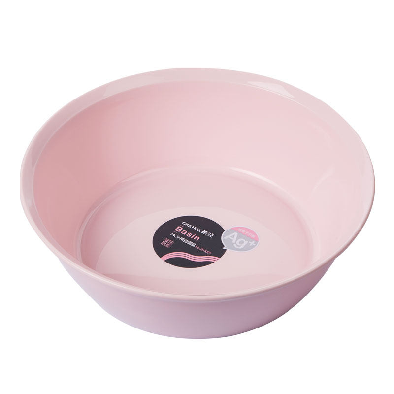 茶花家用加厚塑料脸盆宝宝婴儿可爱马卡龙洗脸盆脸盆