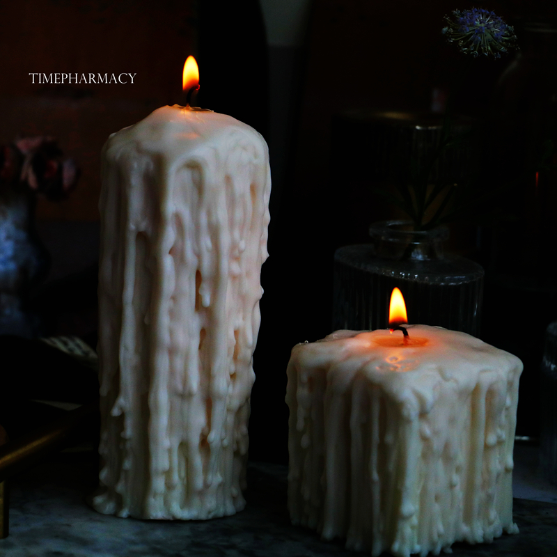 蜡烛ins小众手作艺术装置优雅滴泪耐燃大号香薰蜡烛