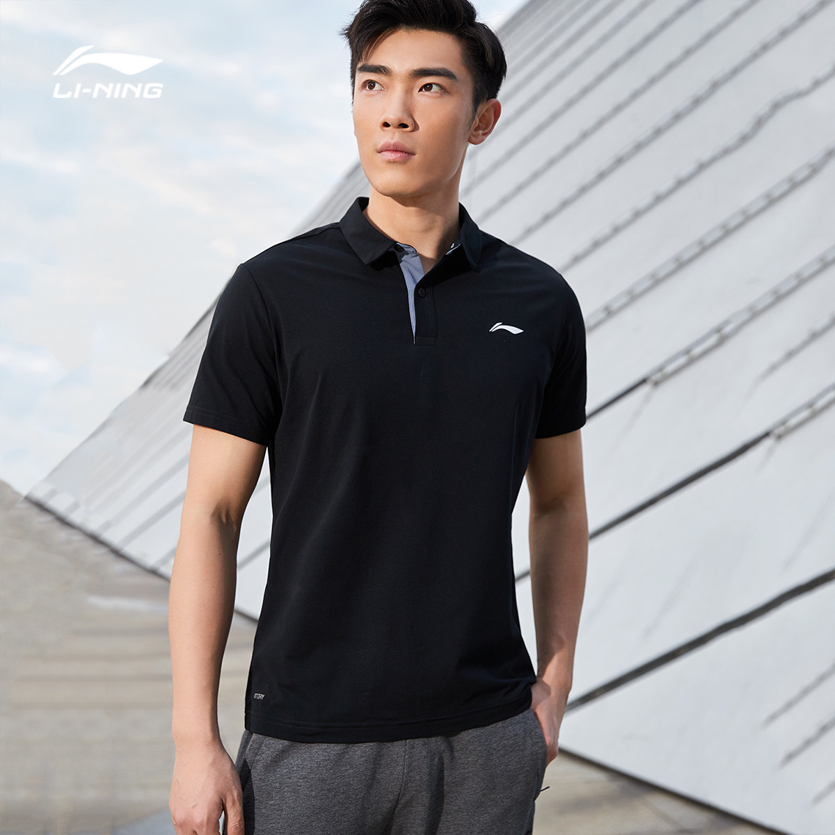 李宁短袖polo衫男士官方新款训练系列速干凉爽翻领尖领夏季运动服