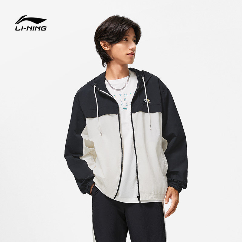 李宁风衣男士2023新款运动潮流系列开衫长袖运动茄克