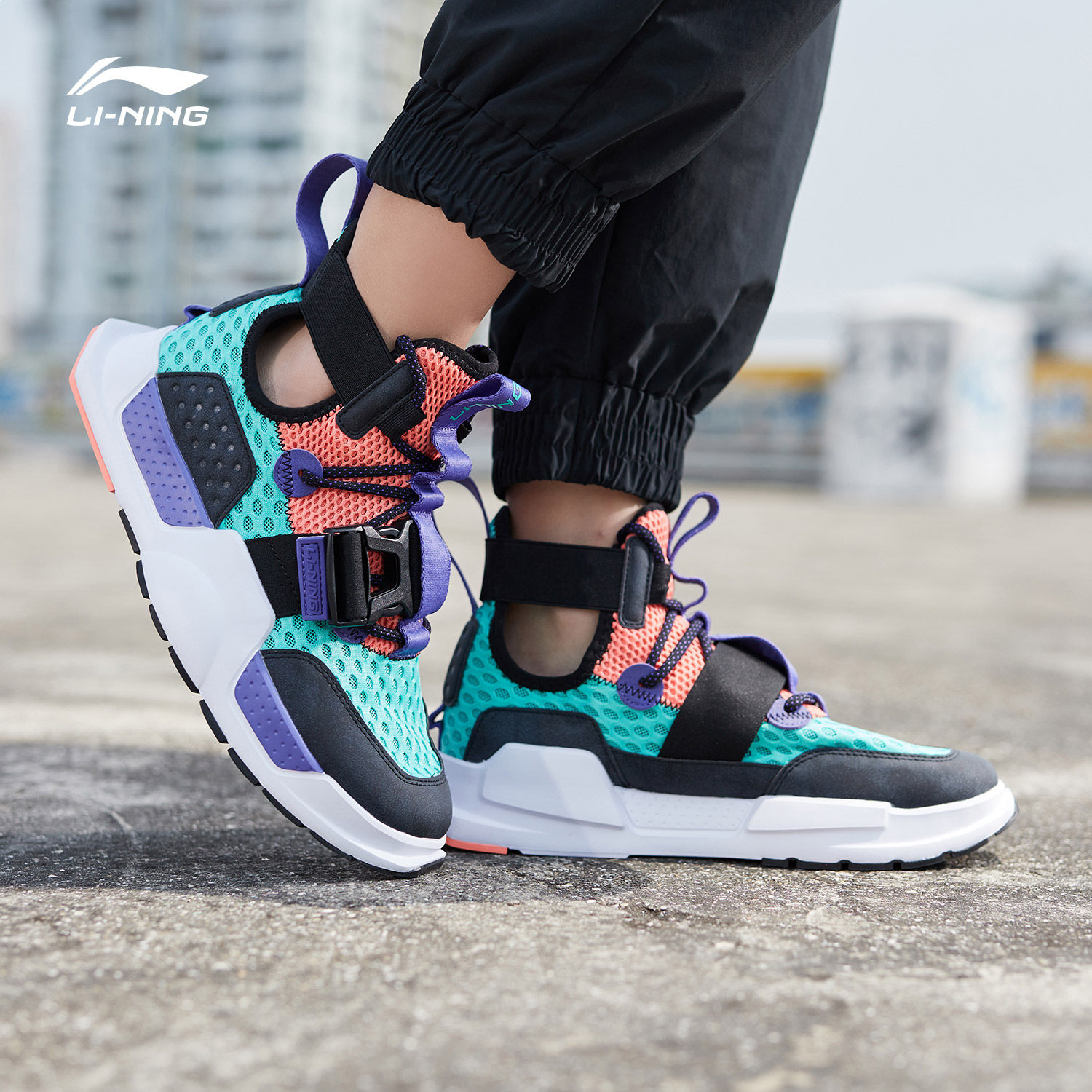 李宁男子休闲鞋官方旗舰男鞋reburn ws时尚潮流复古运动鞋