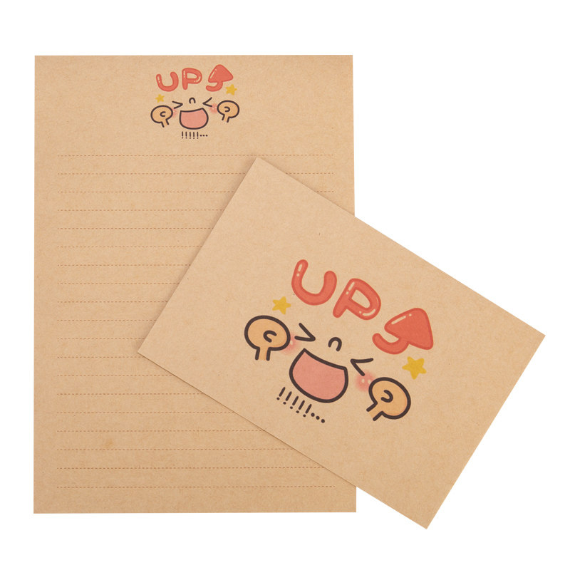 创意可爱卡通表情信封信纸套装ins小清新简约信封