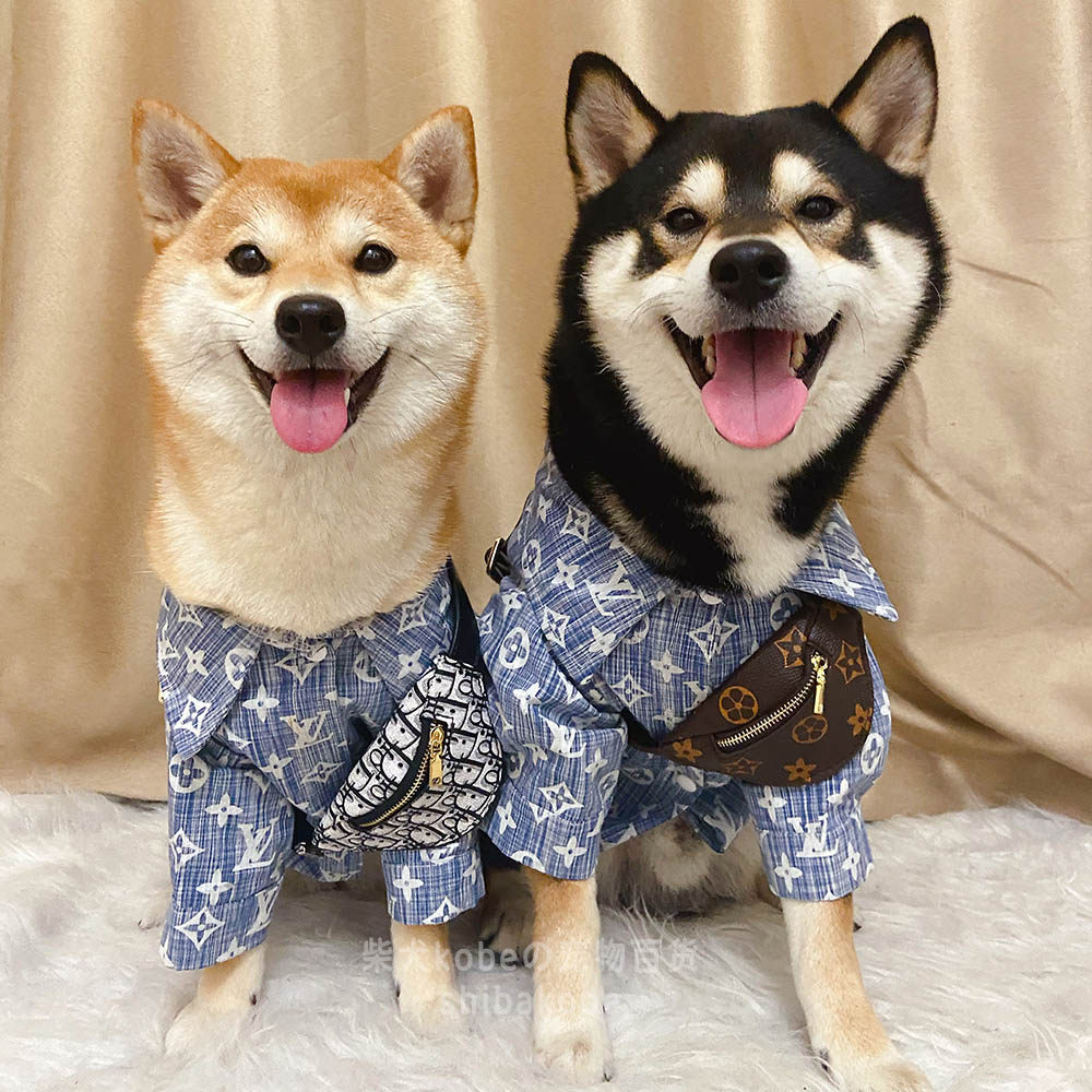柴犬狗狗衣服夏季新款潮牌中型衬衣大牌宠物宠物服装