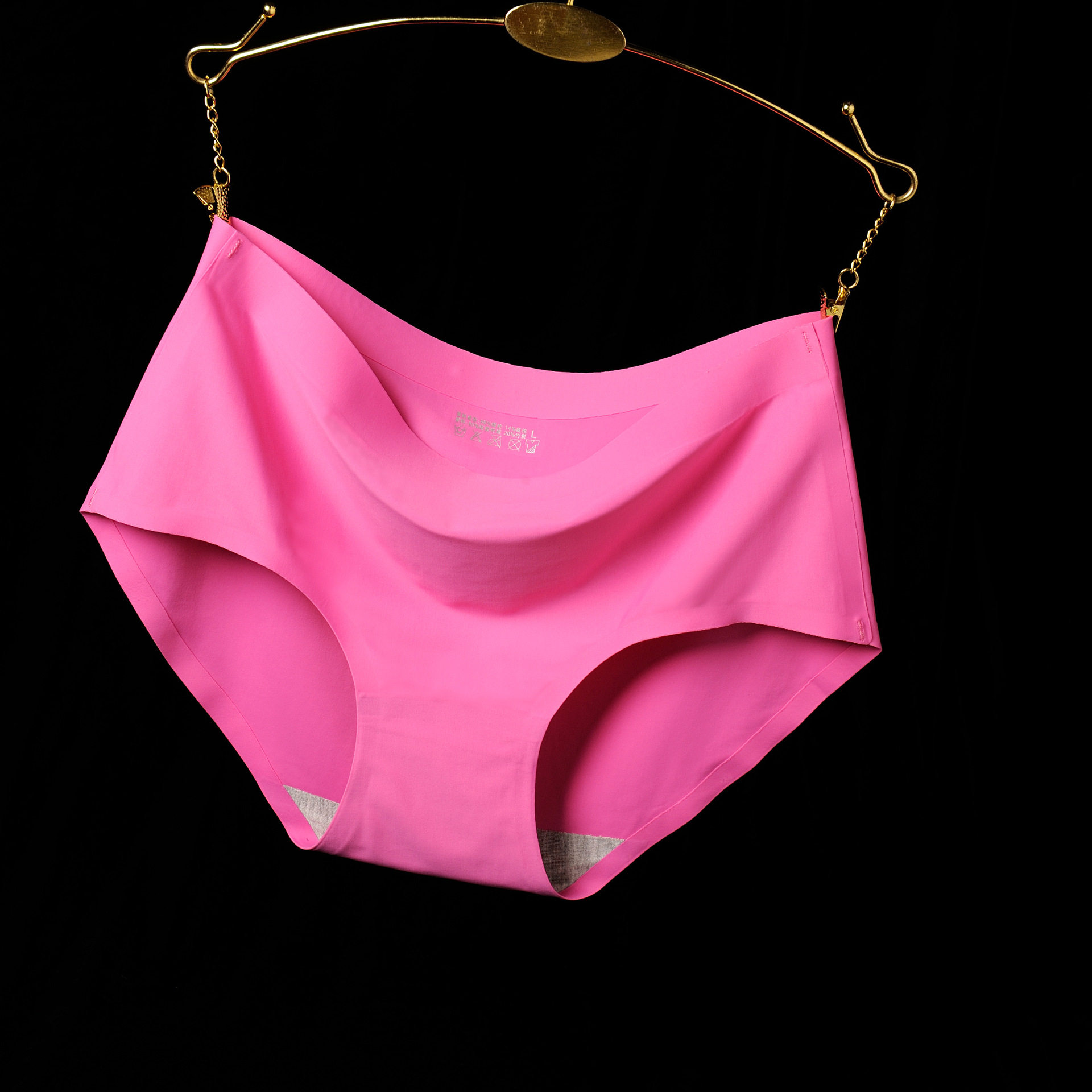 内裤新款一片片式冰丝中腰性感提臀女士裤头女三角裤