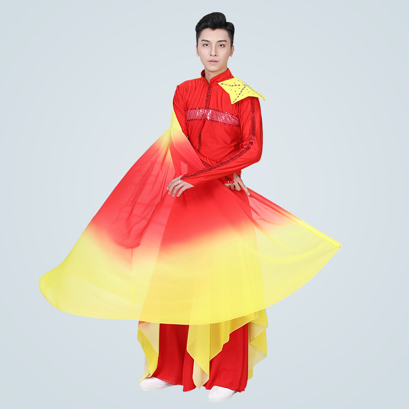 中国国风舞蹈演出服新款现代舞表演服装祖国我为民族服装