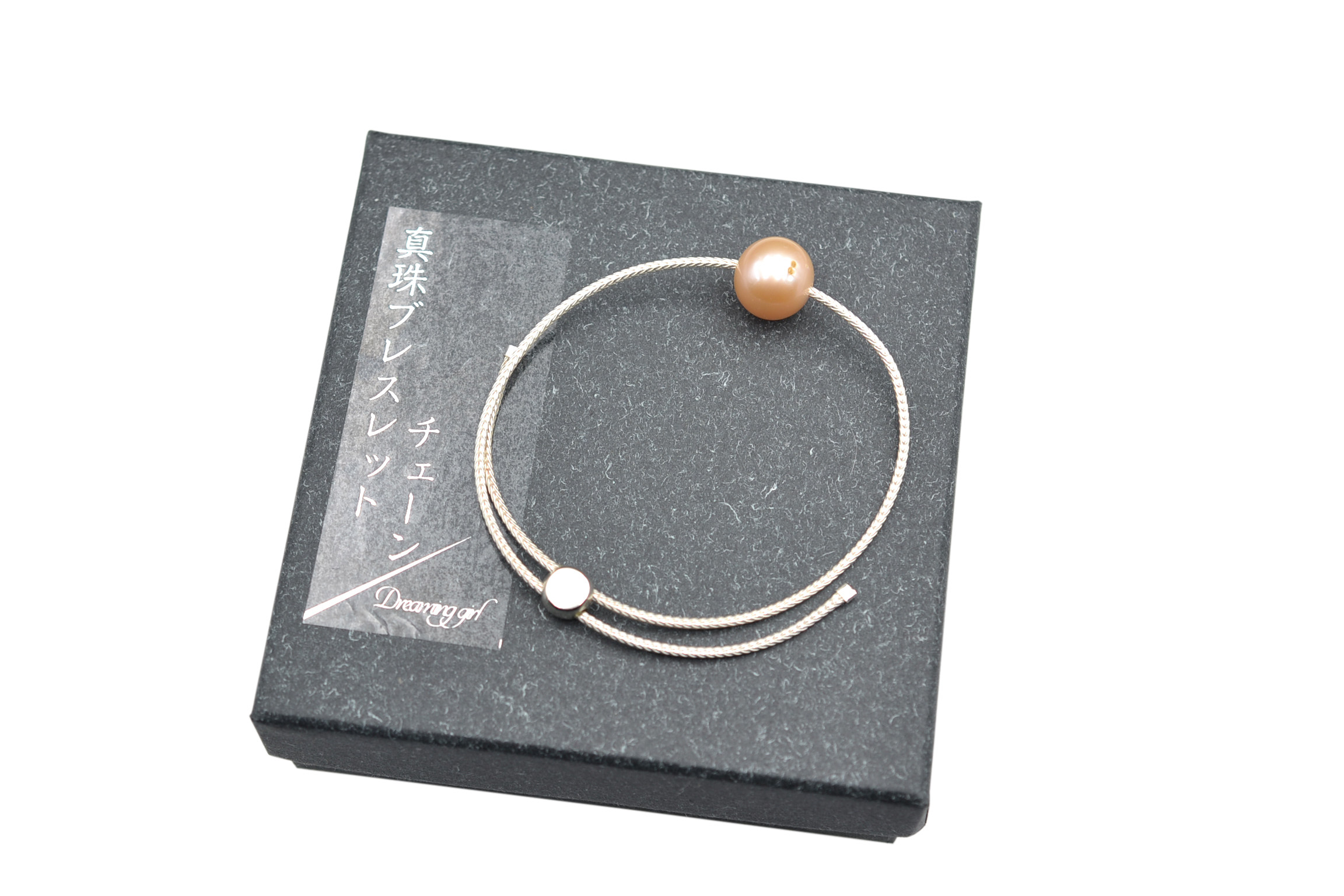 日本进口做梦梦的少女s925黑珍珠珍珠手链日系手链