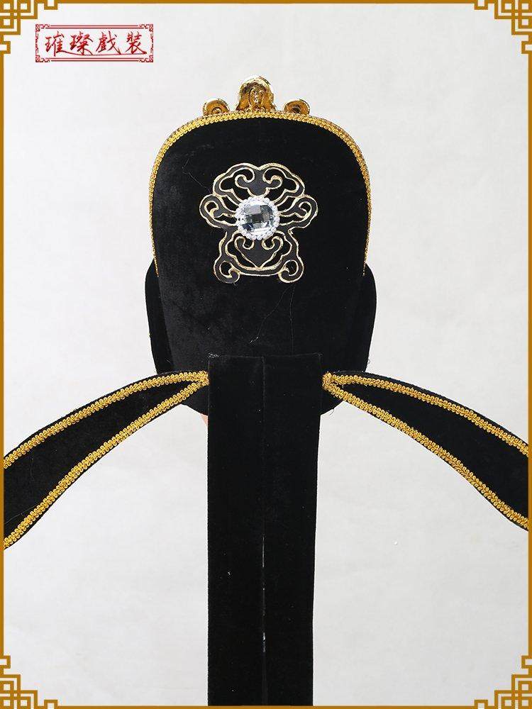 小生越剧帽子戏曲古装软盔解元头饰戏剧改良民族服装