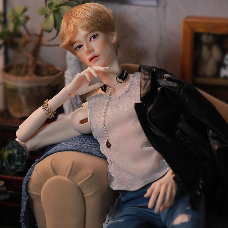 bjd娃娃clint克林林特皮衣牛仔裤酷男sd3高级bjd娃娃