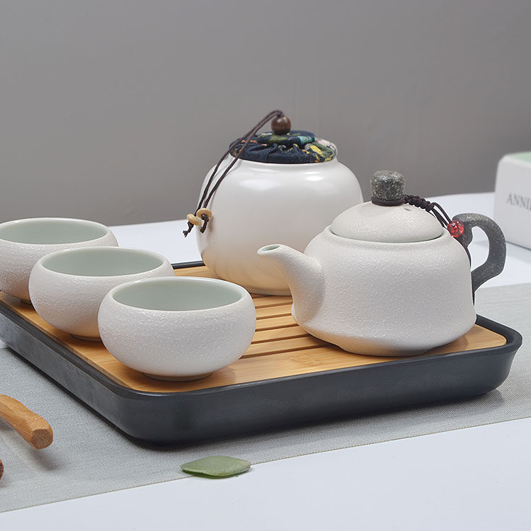 干泡竹茶台茶具套装家用简约现代阳台功夫茶具