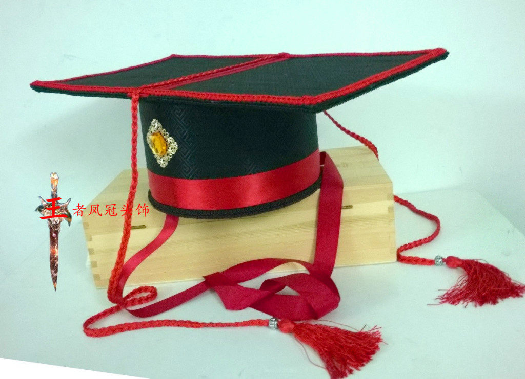 帽子婚礼古装汉服爵弁周制子爵发饰汉唐唐冠发饰