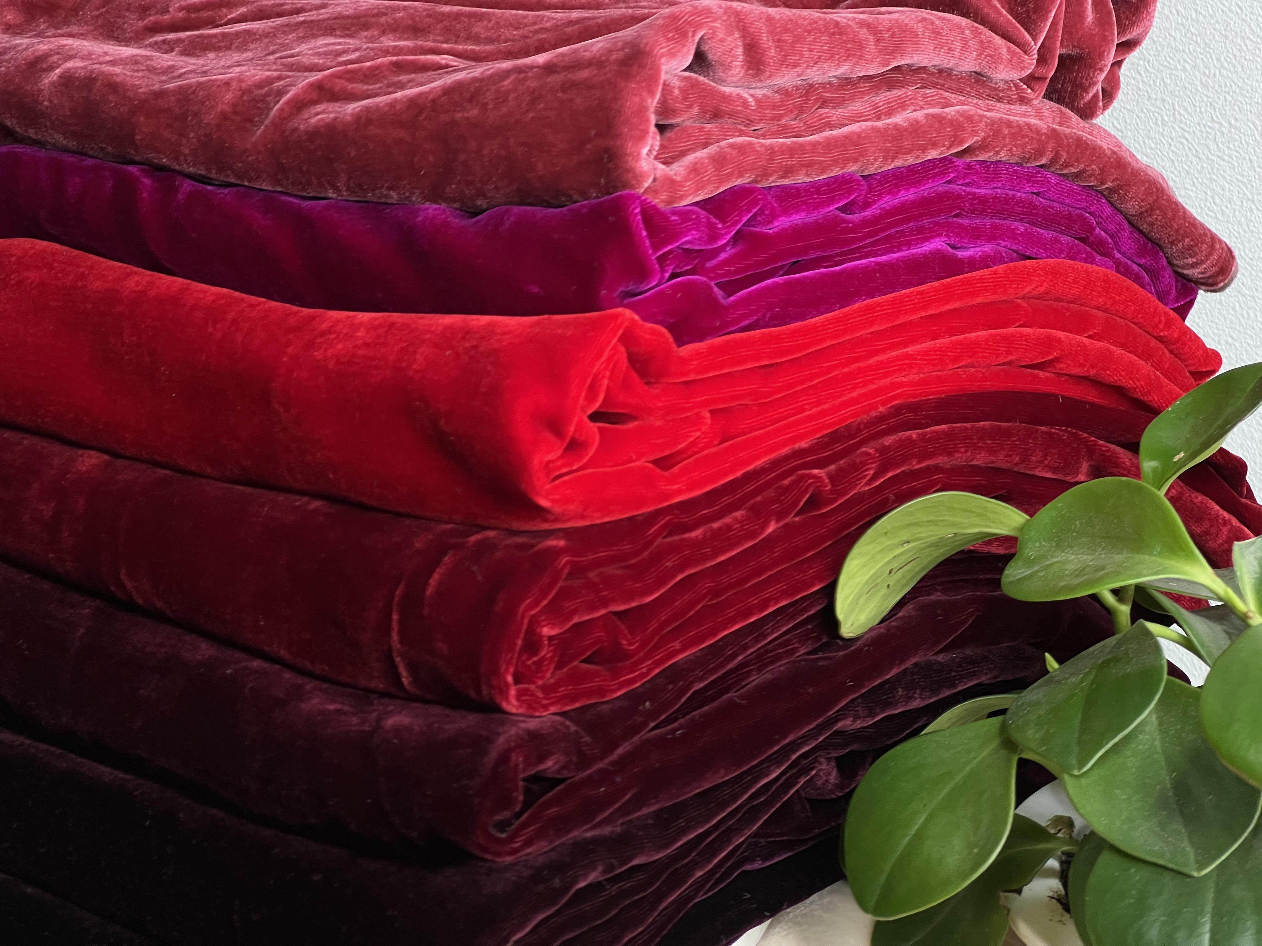 140幅宽纯色真丝丝绒面料桑蚕蚕丝乔其绒25色旗袍布面料