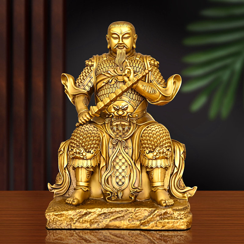 雷声普化天尊神像纯铜1米大号雷公摆件大帝定做 雷祖铜像九天应元