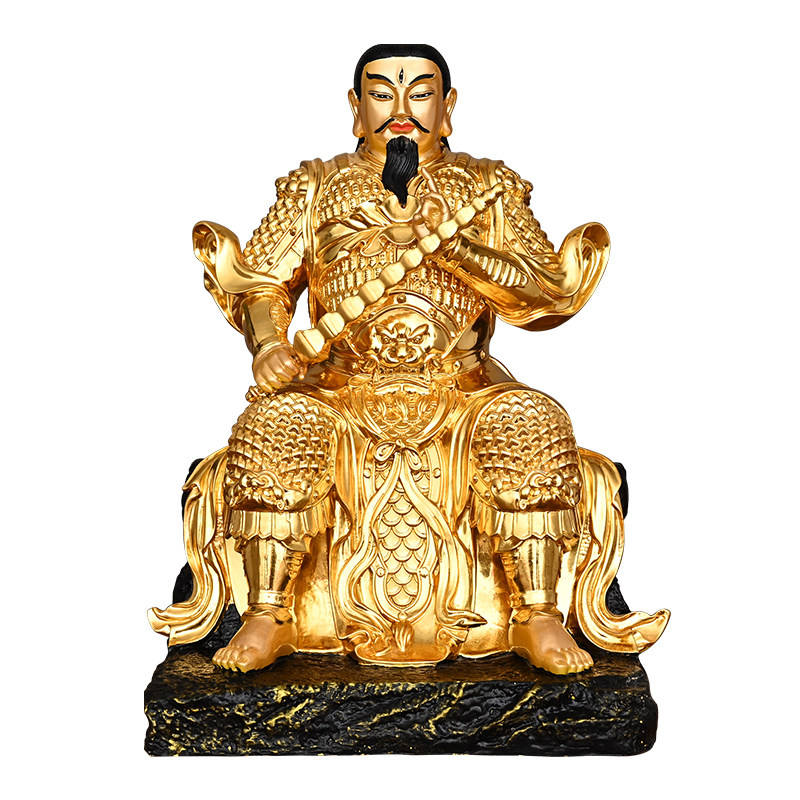 雷声普化天尊神像纯铜1米大号雷公摆件大帝定做 雷祖铜像九天应元