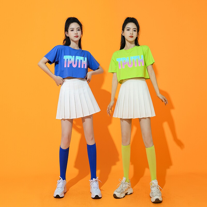 专业啦啦队服装运动会女团爵士舞演出服酷炫健美跳舞民族服装