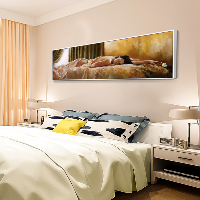 床头卧室装饰画酒店房间宾馆壁画性感美女海报裸身现代装饰画