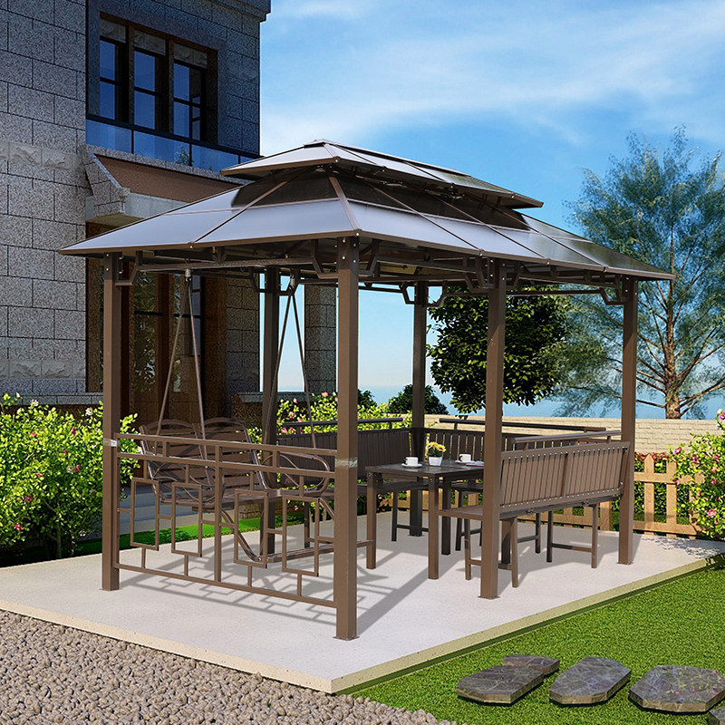 户外凉亭别墅花园庭院休闲亭子室外露台楼顶木屋凉亭