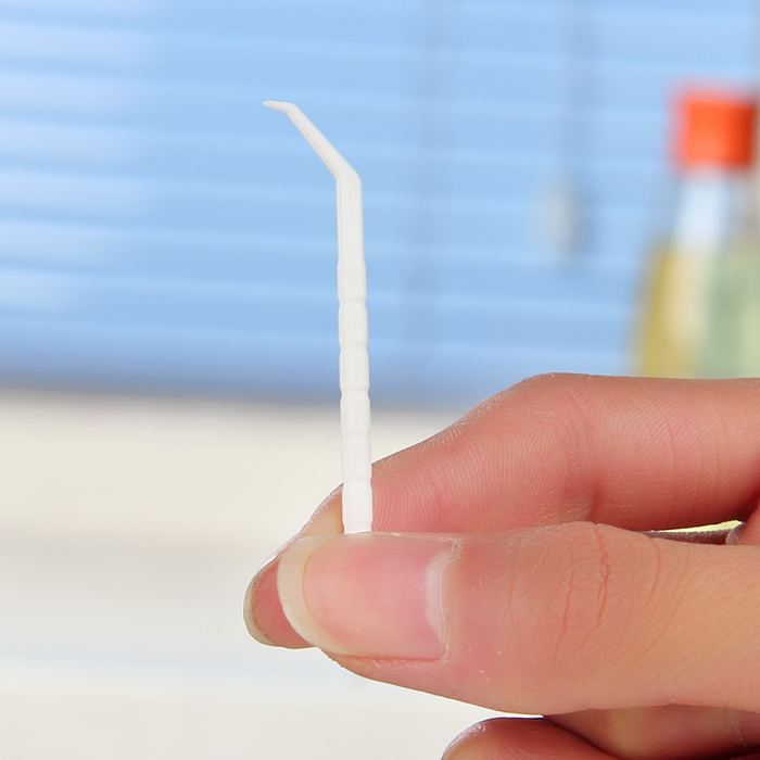 牙签家用食品品级塑料不带牙线弯钩创意口腔牙签