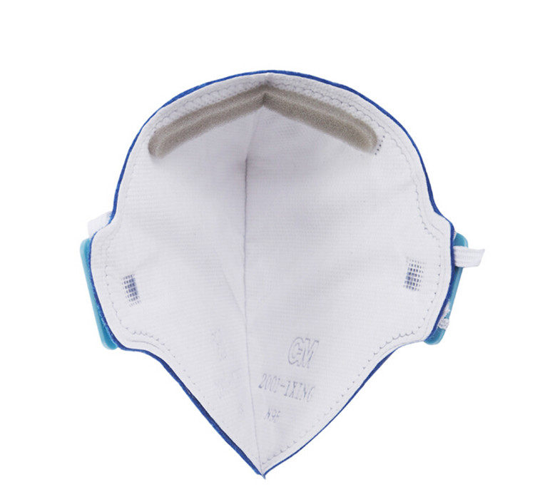 包邮朝美2001折叠蓝色白色防尘口罩颗粒物6002a1口罩